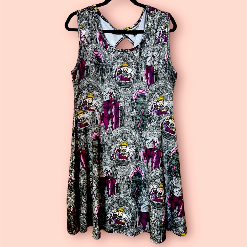 Disney Women’s XXL Villains Skater Dress - -Fit and Flare